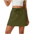 thumbnail image 3 of Wutalume Women's Casual Outdoor Sports Skirt - Quick-Dry High-Waisted Skirt Pants for Hiking Running and Beach Activities,Army Green L, 3 of 8