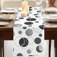 thumbnail image 3 of Table Runners 70 Inches Long Dress Scarves, Grey Black Polka Dots Farmhouse Coffee/Dining/Kitchen Table Decor, Holiday Table Runner, Modern Abstract Art 13x70 Inch, 3 of 9