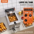 thumbnail image 2 of VEVOR Commercial Electric Deep Fryer Countertop Deep Fryer 1500W 11.6Qt / 11L, 2 of 9