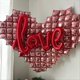 thumbnail image 4 of Heart Shaped Background Wall Foil Balloon Love Letter Balloons C, 4 of 5