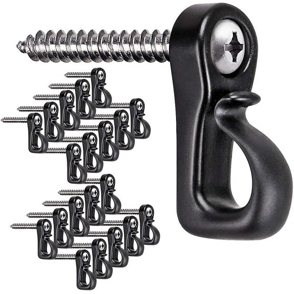 Pack of 20/40/60 Q-Hanger, Home Christmas Lights Hanger Hooks with Phillips Screw for Garage New Year Party Outdoor Easy Release Wire and Fairy Led Lights,Widthwise Screw Hooks for Indoor Outdoor