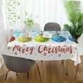 thumbnail image 6 of SKYSONIC Christmas Balls Tablecloth Waterproof Washable Polyester Square Table Cover Durable Tablecloth for Kitchen Dining Table Party Decor (54 X 72 Inch), 6 of 7