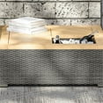 thumbnail image 4 of Homestyles Table Basse en Acacia et Rotin - Gris Foncé, 4 of 10