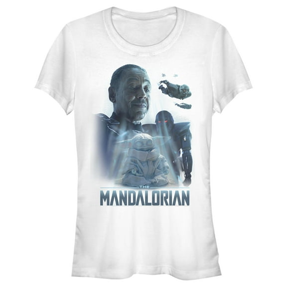 Junior's Star Wars: The Mandalorian Gideon Captured Graphic Tee White Small