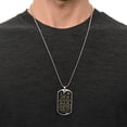 thumbnail image 4 of For My Son Never Forget That I Love You, Your Dad Luxury Dog Tag Necklace Anniversary Birthday Graduation Gift - Graphic Military Dog Tag Necklace (Optional Personalized Engraving), 4 of 5