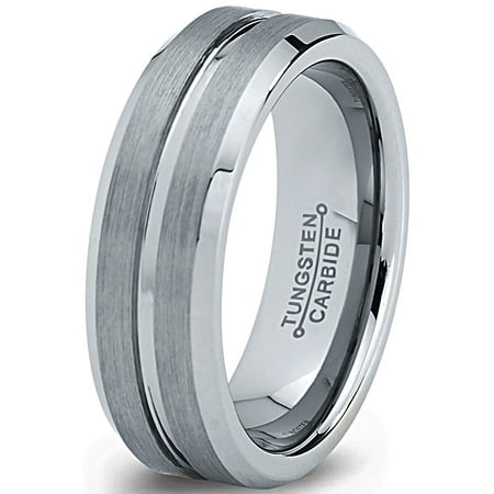- Tungsten Wedding Band Ring 6mm for Men Women Comfort Fit Beveled Edge Polished Lifetime Guarantee