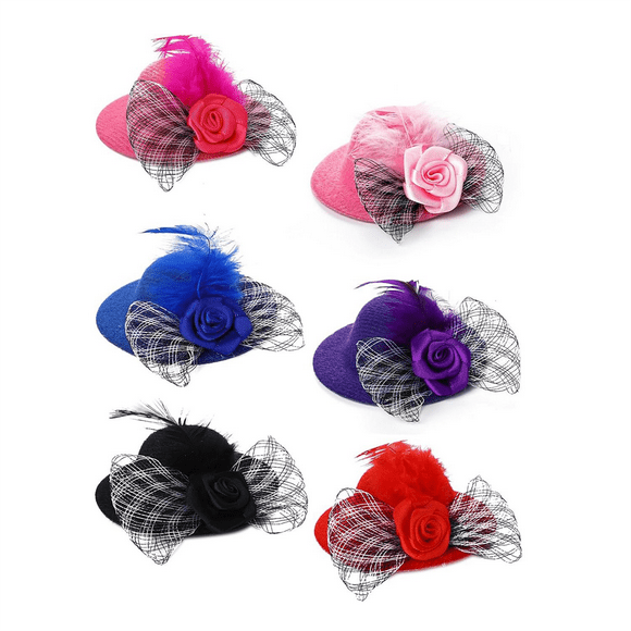 6 Pieces Chicken Hats for Hens Fit Chicken Clothes Costumes for Chickens Hats for Chickens Tiny Hats Small Animal Hats