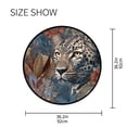 thumbnail image 5 of 36.2 Inch Round Floor Mat Attractive Tiger Head Carpet Decor Rug for Living Room Bedroom, 5 of 6