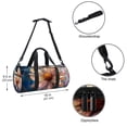 thumbnail image 5 of Fragmented Flowers Sports Bag with Shoe Bag, Yoga Bag, Travel Tote, Duffle Bag, Size 17.7 Inches. Interior Zipper Pocket. Large Capacity., 5 of 6