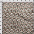 thumbnail image 4 of oneOone Velvet White Fabric Tropical Leaf Sewing Material Print Fabric By The Yard 58 Inch Wide, 4 of 5