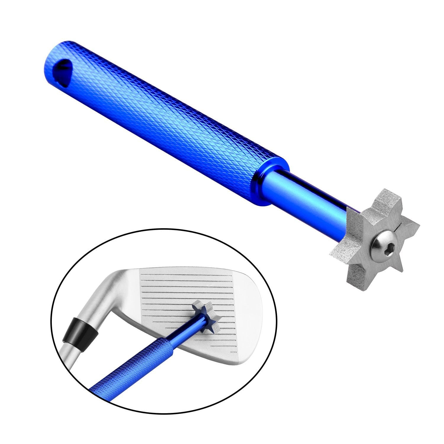 Golf Club Groove Sharpener Tool with 6 Cutters Golf Accessories for
