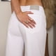 thumbnail image 4 of Pantalón Blanco Mezclilla Rectos Mujer Tiro Alto Algodón, 4 of 7