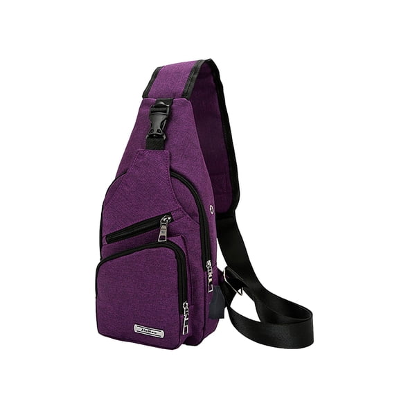 MUSOIE Sling Bag RFID Crossbody Sling Backpack with USB Charging Port Travel Daypack for Women Men