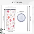 thumbnail image 5 of Kll Red Coral And Scallop Seashell Stainless Steel Vacuum Insulated Coffee Cup 20 Oz Insulated Travel Mug Water Cup With Leak-Proof Straw Lid & Flip Lid,1 Metal Straws,1 Cleaning Brush, 5 of 8