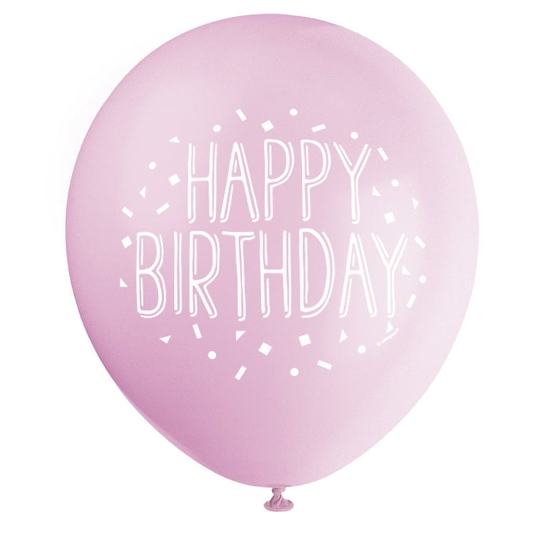 Unique 12" Latex Happy 3rd Birthday Balloons - Pack Of 8 Assorted Colors For Party Decor