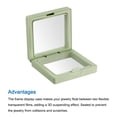 thumbnail image 4 of Floating Thin Film Display Box, ABS Frame Case 7cm x 7cm x 2cm Green Pack of 5, 4 of 5