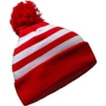 thumbnail image 4 of COUVER Red White Striped Pom Pom Pom Cuff Beanie Hat 12" for Costume or Winter, 2PCs, 4 of 10