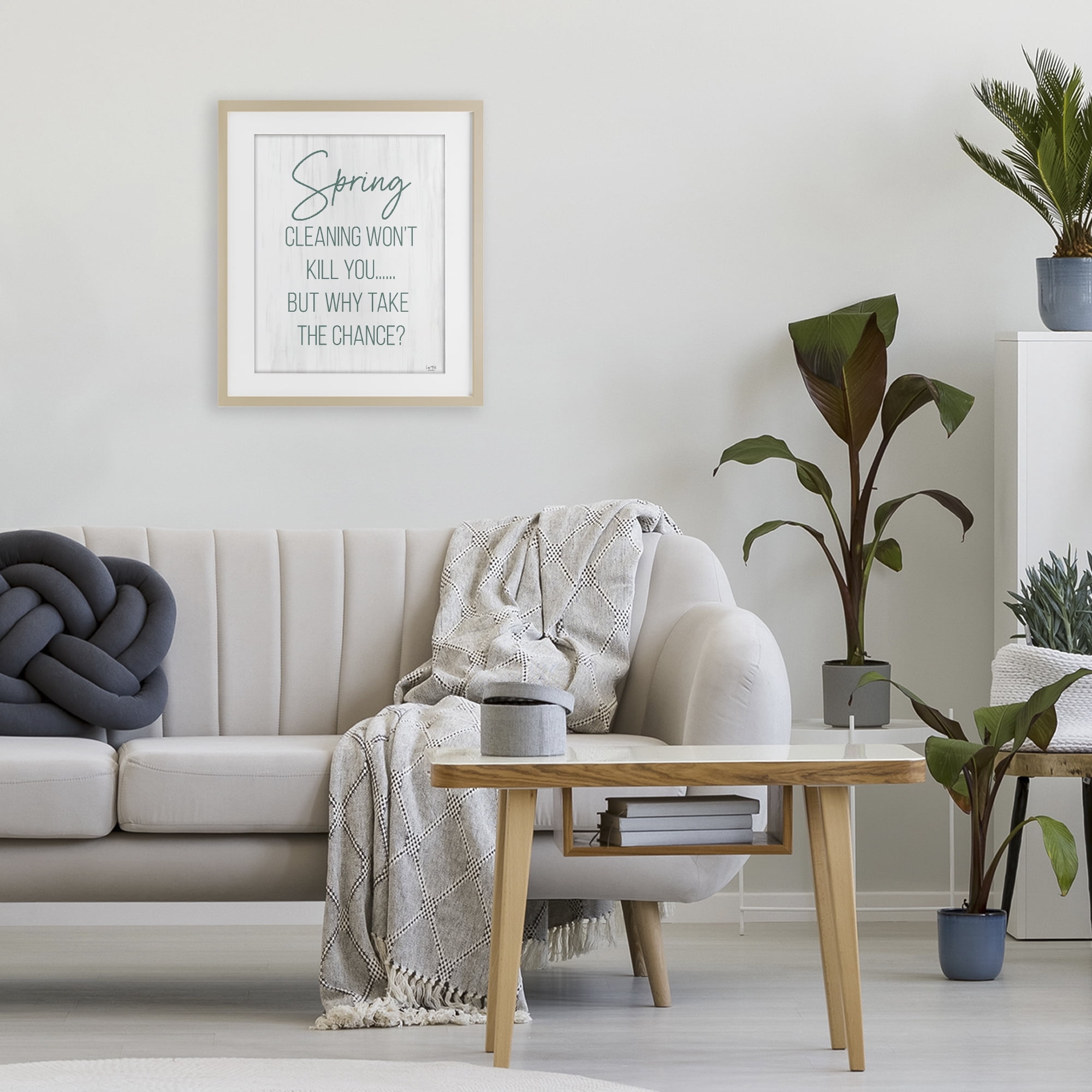 Stupell Industries Spring Cleaning Won't Kill You Birch Framed Print Under Glass, design by Lux + Me Designs