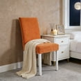 thumbnail image 7 of Taotanxi Velvet Dining Chair Covers Stretch Chair Covers for Dining Room Chair Protectors Covers Dining, Soft Thick Solid Velvet Fabric Washable, Orange, 7 of 7