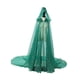 thumbnail image 5 of Capa con capucha para mujer, disfraz de Halloween brillante, largo hasta el suelo, lavable para adultos Verde, 5 of 9