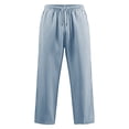 thumbnail image 3 of Men's Striped Relaxed Trousers, Drawstring Elastic Waist Pants, Lightweight Summer Casual Bottoms, 3 of 6