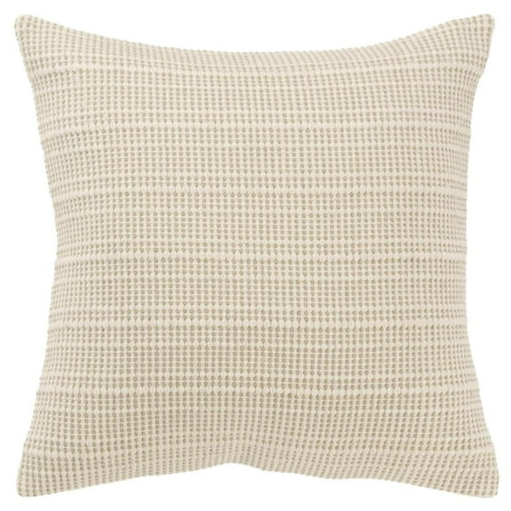Rizzy Home Natural/Natural 20"X20" Stripe Woven Poly Filled Throw Pillow