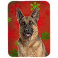 thumbnail image 1 of Red Snowflakes Holiday Christmas German Shepherd Mouse Pad, Hot Pad or Trivet, 1 of 1