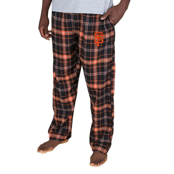 Men's Concepts Sport Black San Francisco Giants Ultimate Plaid Flannel Pajama Pants