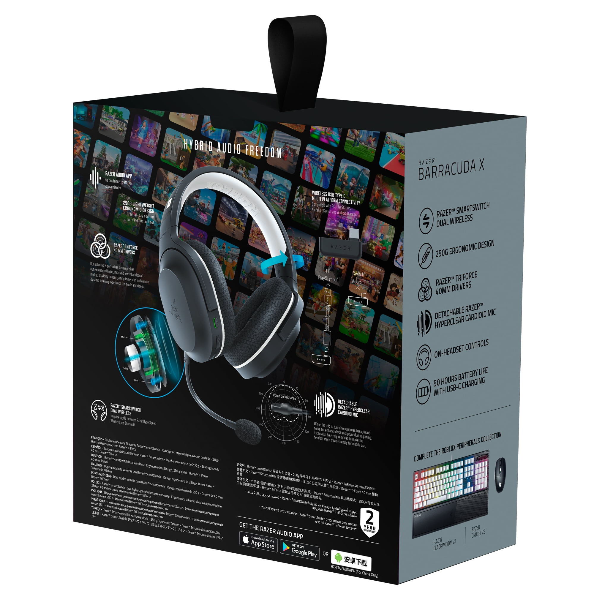 Razer Barracuda X Wireless Multi-Platform Gaming and Mobile Headset - Roblox  Edition - Micro Center