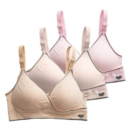 

Xmarks Seamless Nursing Bra for Women - Sleeping Comfort Smooth Breastfeeding Maternity Bralette Wireless Pregnancy Bra(3-Packs)