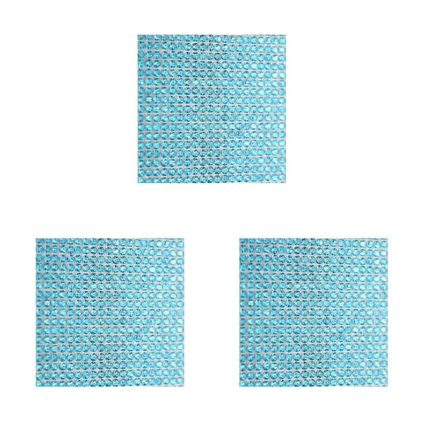 Injueey Crystal Rhinestone Ribbon Glass Drill Mesh Back Glue Sticker Hoja con brillo Apariencia ácido azul 6 pegamento de fusión en caliente azul acido 6 pegamento termofusible 3piezas