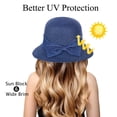 thumbnail image 4 of Ladies Straw Sun Hat Packable Roll Brim Summer UV Beach Sunhat UPF SPF 50 Packable Adjustable, 4 of 7