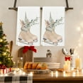 thumbnail image 2 of Christmas Kitchen Towel, Red Plaid Dish Drying Cloth for Hand Wiping, Absorbent Polyester Dishwasher Towel for Baking Cooking(C), 2 of 5