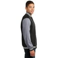 thumbnail image 3 of Sport-Tek Fleece Letterman Jacket-2XL (Black/ Vintage Heather), 3 of 6