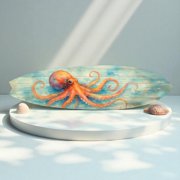 Octopus Surfboard Wall Art – Coastal Nautical Decor, PVC Outdoor Beach Sign, Ocean Lover Gift, Octopus Decoration, 3 Foot