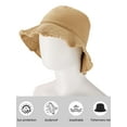 thumbnail image 6 of Deago Sun Hats for Women Summer Casual Wide Brim Cotton Bucket Hat Beach Vacation Travel Accessories (Khaki), 6 of 9