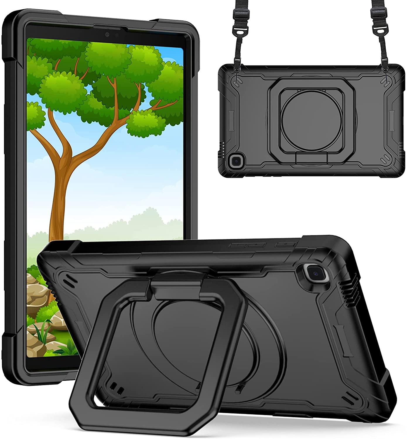 For Samsung Galaxy Tab A E 3 4 S2 S3 S5e Hybrid Rugged Rubber Stand Case Cover 