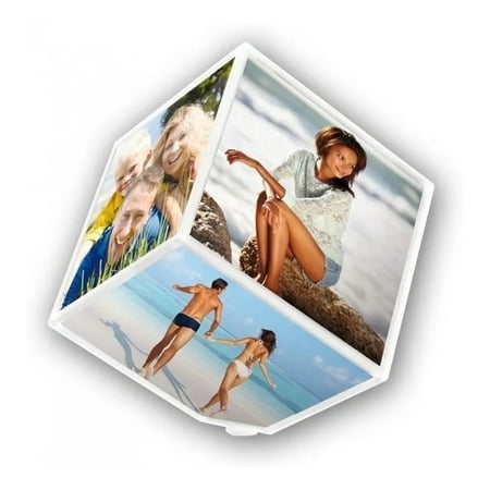 Marco Fotos Porta Retrato Cubo 6 Lados Giratorio 360º Xl Pro