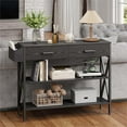 thumbnail image 5 of Lofka Console Table with Drawers, Entryway Console Table with 2 Drawer,Black, 5 of 10