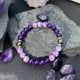 thumbnail image 5 of Pulsera de Cristal Amatista Flor de Lluvia Piedra Negro Gallstone Pulsera de Cristal Natural de Línea Elástica de la Cadena, 5 of 6
