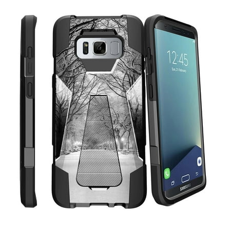Case for Samsung Galaxy S8 PLUS version | S8 PLUS version Hybrid Case [ Shock Fusion ] Hybrid Layers and Kickstand Case City Travel (Best Version Of Winter Wonderland)