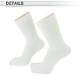 thumbnail image 3 of Calcetines de ciclismo Unique Bargains, secado rápido, absorbentes de sudor, anti-fricción, blancos, tamaño L, neutros, 1 par, letras luminosas, 3 of 6