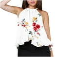 thumbnail image 2 of Ichuanyi Womens Shirts , Fashion Women Printed Halter O-Neck Tank Sleeveless Casual Tee Tops Blouse, 2 of 6