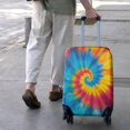 thumbnail image 3 of Colorful Rainbow Tie Dye Spiral Pattern Luggage Cover Fashion Suitcase Cover Baggage Covers Fit 25-28 Inch Luggage (Go Travel), 3 of 5