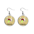 thumbnail image 1 of Tired Brown Emotion Sweating Ear Dangle Silver Drop Earring Jewelry Woman, 1 of 3