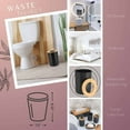 thumbnail image 4 of Black Bathroom Trash Can Padang Bamboo Top 1.3 Gal - Stylish and Sustainable 5L Waste Solution, 4 of 8