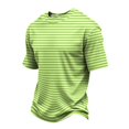 thumbnail image 2 of Mfakffe Shirts For Men Casual Striped T-Shirts Short Sleeve Crewneck Basic Tee, 2 of 5