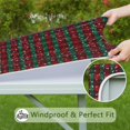 thumbnail image 6 of Red and Green Plaid Christmas Snow Pattern Square Fitted Tablecloth with Elastic Edge,Square Table Cover,Washable Elastic Table Cover for Home Kitchen Party Decor 34"x34", 6 of 6