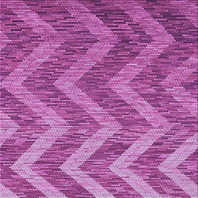 Ahgly Tapis d'Intérieur Lavable en Machine Carré Transitionnel Heliotrope Violet, 5 Pieds Carré