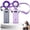 Gray+Purple, variant on Portable Turbo Fan, Hand Held Ac Fan with 199 Gears, 3 in 1 Desk & Neck Fan, Rechargeable with Ice Cooler for Travel Outdoors Home Office